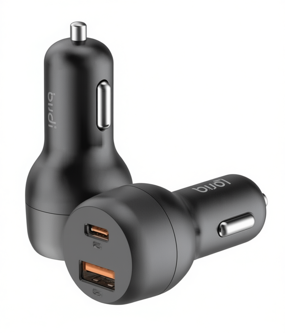 شارژر فندکی هوشمند Budi CC108TB – شارژ سریع 38 وات برای انواع خودروها