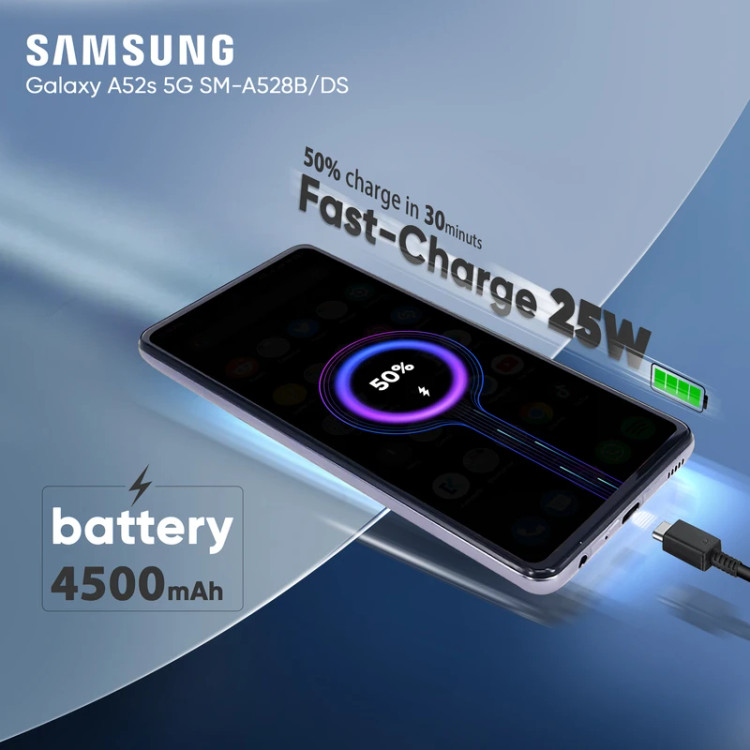 گوشی موبایل سامسونگ مدل Galaxy A52s 5G SM-A528B/DS دو سیمکارت ظرفیت 256 گیگابایت و رم 8 گیگابایت