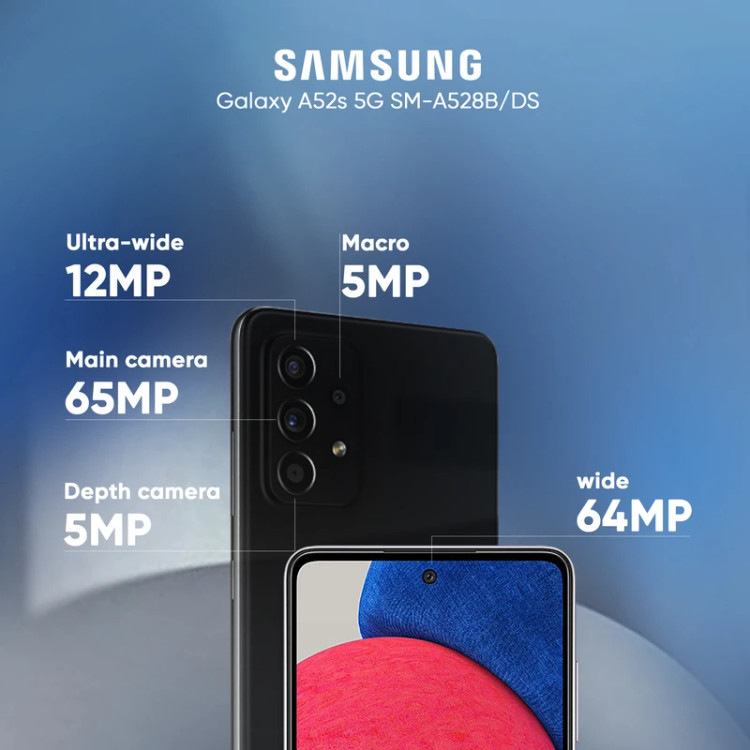گوشی موبایل سامسونگ مدل Galaxy A52s 5G SM-A528B/DS دو سیمکارت ظرفیت 256 گیگابایت و رم 8 گیگابایت استوک / در حد نو